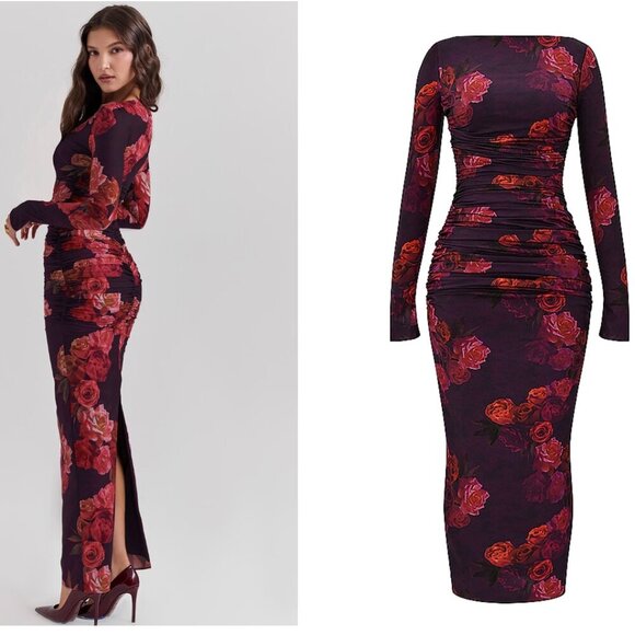 HOUSE OF CB 'Lanetta' Romantic Floral Maxi Dress‎ NWOT size XS - Picture 8 of 12